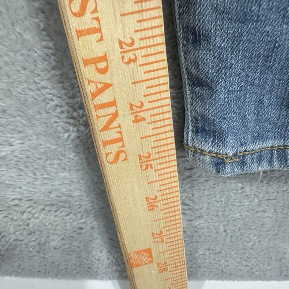 Joe's Geneva Jeans Women's 31 x 25 High Rise Crop Light Blue Denim Wash Distress - Picture 9 of 11